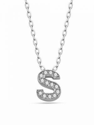 dKeniz Anhänger mit Kette "Buchstabe S 925/- Sterling Silber"