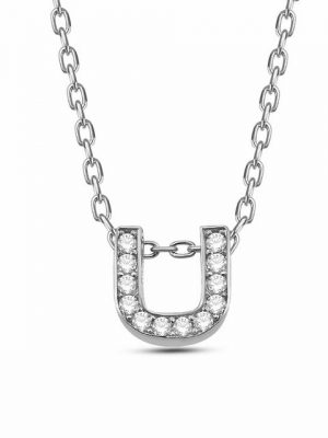 dKeniz Anhänger mit Kette "Buchstabe U 925/- Sterling Silber"