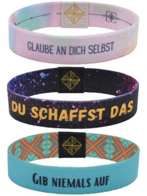 glaubensband Armband "GLAUBENSBAND Motivations-Armbänder mit Glaubenssätzen - Glücksbringer Armband, Freundschafts-Armband und Energiearmband - geeignet für Kinder, Damen, Herren Mitbringsel"