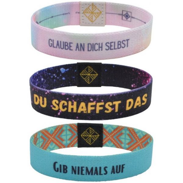 glaubensband Armband "GLAUBENSBAND Motivations-Armbänder mit Glaubenssätzen - Glücksbringer Armband, Freundschafts-Armband und Energiearmband - geeignet für Kinder, Damen, Herren Mitbringsel"