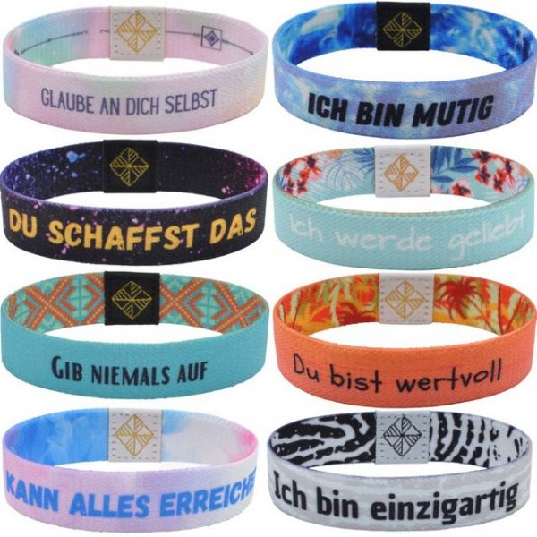 glaubensband Armband "GLAUBENSBAND Motivations-Armbänder mit Glaubenssätzen - Glücksbringer Armband, Freundschafts-Armband und Energiearmband - geeignet für Kinder, Damen, Herren Mitbringsel"