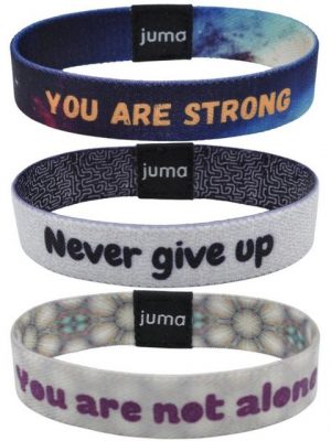 juma Armband "JUMA Motivations-Armband Freundschaftsarmband mit Positiven Sprüchen - Best Friends Geschenke, Glücksbringer Armband, Energiearmband, Glaubensband - geeignet für Kinder, Damen, Herren"