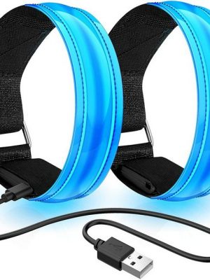 kueatily Uhrenarmband "2 Stück wiederaufladbare Armbänder, Armband Glow, für Jogging-Übungen (Blau)"