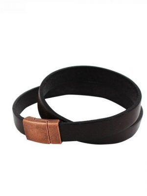 mitienda Armband "Lederarmband dunkelbraun, Wickelarmband"