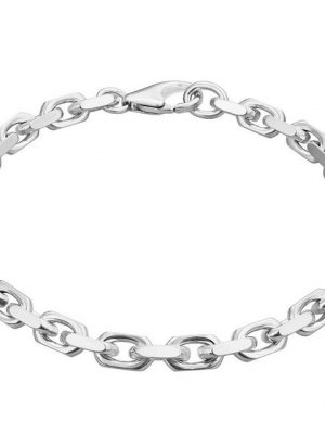 modabilé Armband "Armband Ankerkette diamantiert 5mm 925 Silber", Herren Armkette Ankerkette diamantiert 19cm, Silberkette robust 5mm, Armkettchen Sterling Silber 925, Made in Germany