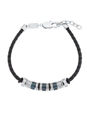 s.Oliver Edelstahlarmband "für Herren, Edelstahl IP Schwarz, Beads" (Armband, 1-tlg)
