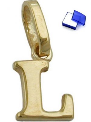unbespielt Buchstabenanhänger "Kettenanhänger Anhänger Buchstabe L aus 375 Gold 9 Karat 7 x 5 mm inklusive kl. Schmuckbox", Goldschmuck für Damen und Herren
