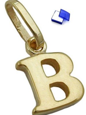 unbespielt Buchstabenanhänger "Schmuck Kettenanhänger Anhänger Buchstabe B aus 375 Gold 9 Karat 8 x 6 mm inklusive kl. Schmuckbox", Goldschmuck für Damen und Herren