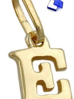 unbespielt Buchstabenanhänger "Schmuck Kettenanhänger Anhänger Buchstabe E aus 375 Gold 8 x 5.5 mm", Goldschmuck für Damen