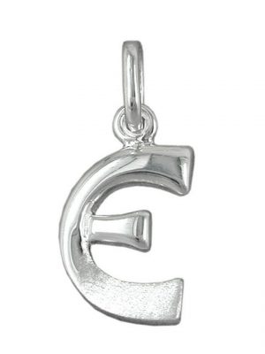 unbespielt Buchstabenanhänger "Unisex Kettenanhänger Anhänger Buchstabe E teilmattiert glänzend 925 Silber Abmessung 15 x 8 mm", Silberschmuck für Damen und Herren