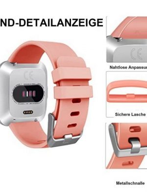 ELEKIN Smartwatch-Armband "Ersatzbänder Kompatibel mit Fitbit Versa 2 und Fitbit Versa/Versa Lite/Versa Special, Weiche Ersatz Sportarmbänder Zubehör für Damen Herren Uhrenarmbänder"