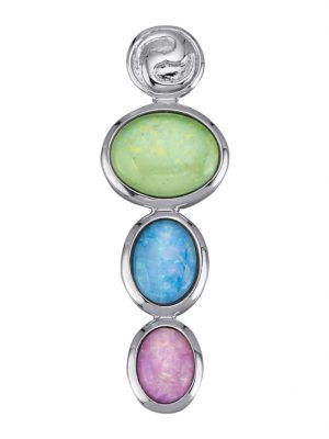 Anhänger mit multifarbenen Opal-Tripletten-Cabochons Diemer Multicolor