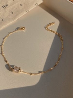 360Home Charm-Armband "Koreanisches Gold Vintage Perlenarmband Charm armband"