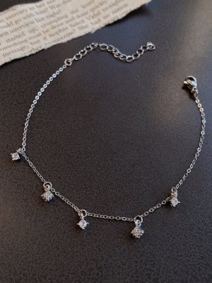 360Home Charm-Armband "Koreanisches Vintage Perlenarmband S137 Silber Zirkonia Armband"