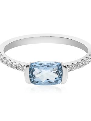 AAA-Brasilianischer Aquamarin-Goldring (CIRARI)
