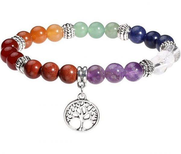 AcserGery Armband "7 Chakra Perlen Armband mit Baum des Lebens/Yoga/ Symbol Yoga Armband"