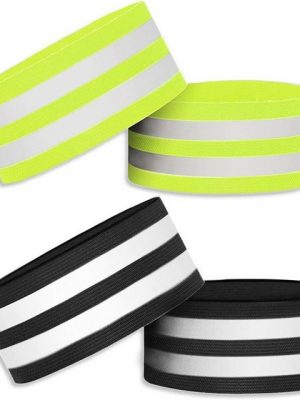 AcserGery Bettelarmband "4 reflektierende Gürtel, reflektierendes Armband, zweifarbige reflektierende Armbänder, Außenseite geeignet zum Reiten, Laufen, selbstklebende Sicherheitsgurte." (4-tlg)