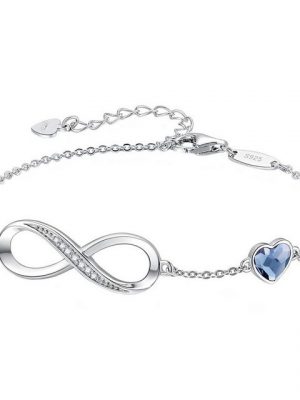 AcserGery Silberarmband "Armband Damen 925 Sterling Silber Infinity Herz Kristall Armband" (1-tlg)