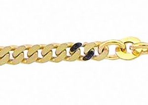 Adelia's Goldarmband "333 Gold Flach Panzer Armband 18,5 cm", 18,5 cm 333 Gold Flach Panzerkette Goldschmuck für Damen