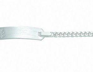 Adelia's Silberarmband "925 Silber Flach Panzer Armband 14 cm", 925 Sterling Silber Flach Panzerkette Silberschmuck für Damen
