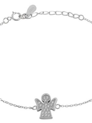 Adelia's Silberarmband "Armband Engel aus 925 Silber mit Zirkonia"
