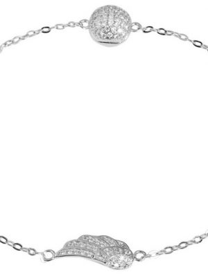 Adelia's Silberarmband "Armband Flügel aus 925 Silber mit Zirkonia"