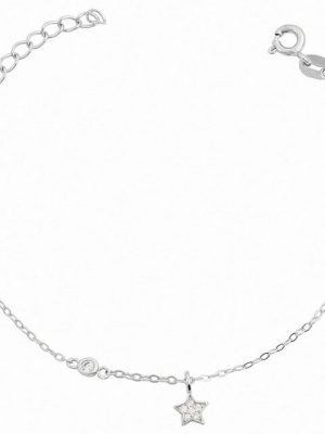 Adelia's Silberarmband "Armband Stern aus 925 Silber mit Zirkonia"