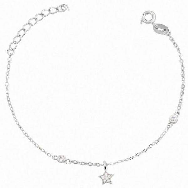 Adelia's Silberarmband "Armband Stern aus 925 Silber mit Zirkonia"
