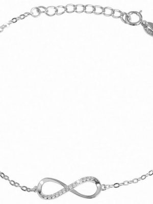 Adelia's Silberarmband "Armband Unendlichzeichen aus 925 Silber mit Zirkonia"