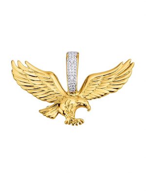 Adler-Anhänger in Silber 925, vergoldet Bicolor
