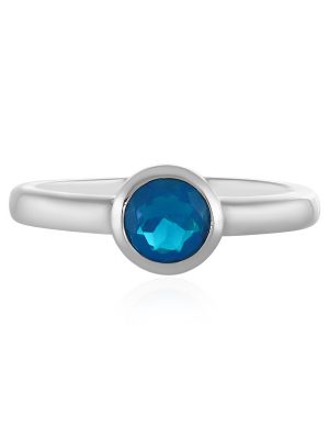 Äthiopischer Blauer Opal-Silberring