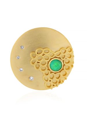 Äthiopischer Grüner Opal-Silberanhänger (MONOSONO COLLECTION)