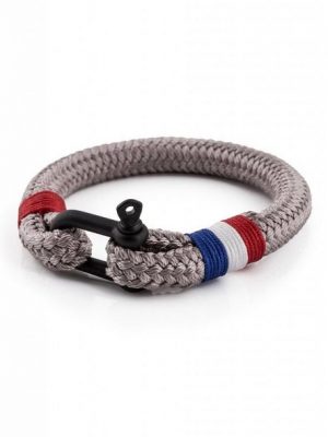 Akitsune Armband "Oceans Schäkelarmband Armband - Schwarz Grau Rot Blau 18cm"