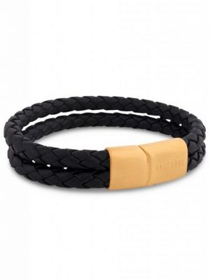 Akitsune Armband "Simplicitas Armband Gold - Schwarz 18cm"