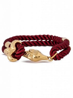 Akitsune Armband "Vulpes Armband Gold - Burgundy 20,50cm"