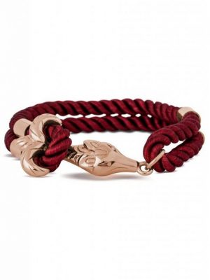 Akitsune Armband "Vulpes Armband Rosegold - Burgundy 18,50cm"