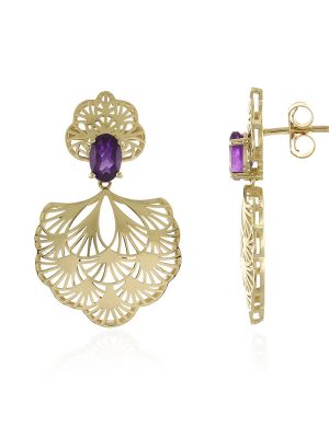 Amethyst-Goldohrringe (Ornaments by de Melo)
