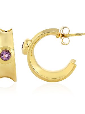 Amethyst-Silberohrringe