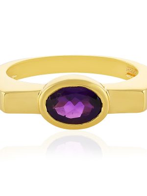 Amethyst-Silberring (MONOSONO COLLECTION)