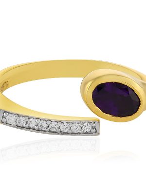 Amethyst-Silberring (MONOSONO COLLECTION)