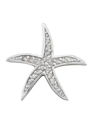 Anhänger mit Diamanten Silberfarben