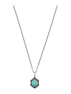 Anhänger mit Kette mit Amazoniten und Markasiten Esse Silber