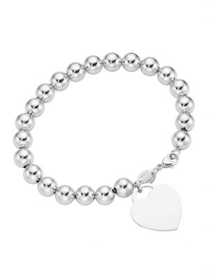 Armband Kugel Armband mit Behang Herz, Silber 925 Giorgio Martello Silber