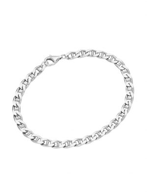 Armband Stegpanzerkette diamantiert, massiv, Silber 925 Smart Jewel Silber