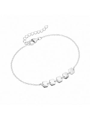 Armband mit Hexagone als Behang, Silber 925 Smart Jewel Silber