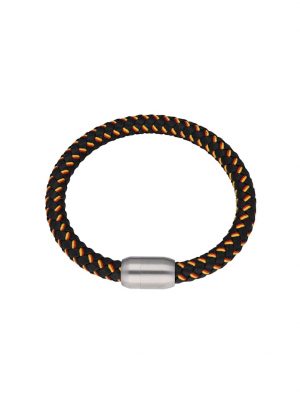 Armband schwarz, geflochten, in Deutschland-Optik mit Magnetverschluß Jacques Charrel Mehrfarbig