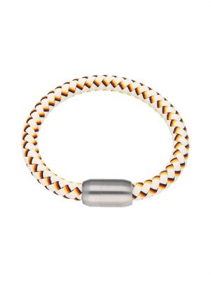 Armband weiß, geflochten, in Deutschland-Optik mit Magnetverschluß Jacques Charrel Mehrfarbig