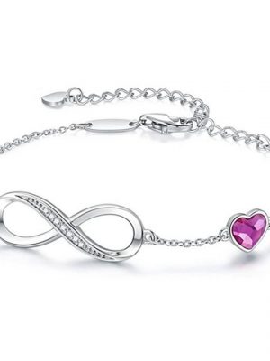 BEARSU Bettelarmband "Armband Damen Herz Symbol Armband mit Unendlichkeitssymbol und glänzendem Armband Valentinstag Schmuck Geschenk Geburtstagsgeschenk für Mädchen Mädchen" (1-tlg)