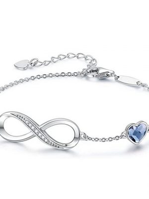 BEARSU Charm-Armband "Armband Damen Herz Symbol Armband mit Unendlichkeitssymbol und glänzendem Armband Valentinstag Schmuck Geschenk Geburtstagsgeschenk für Mädchen Mädchen" (1-tlg)