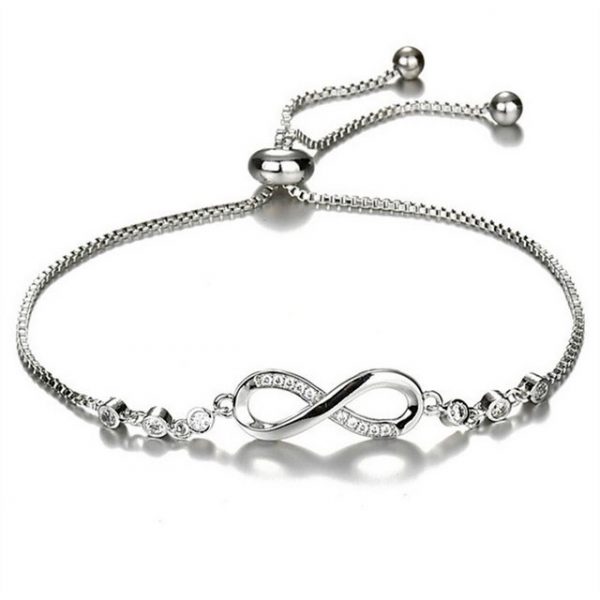 BOTRIBAS Charm-Armband "Damen Armband, S925 Silber Zirkonia Armkette Verstellbar Charm Armband für Weihnachten 'Tag, Muttertag, Urlaub, Party", 24 cm